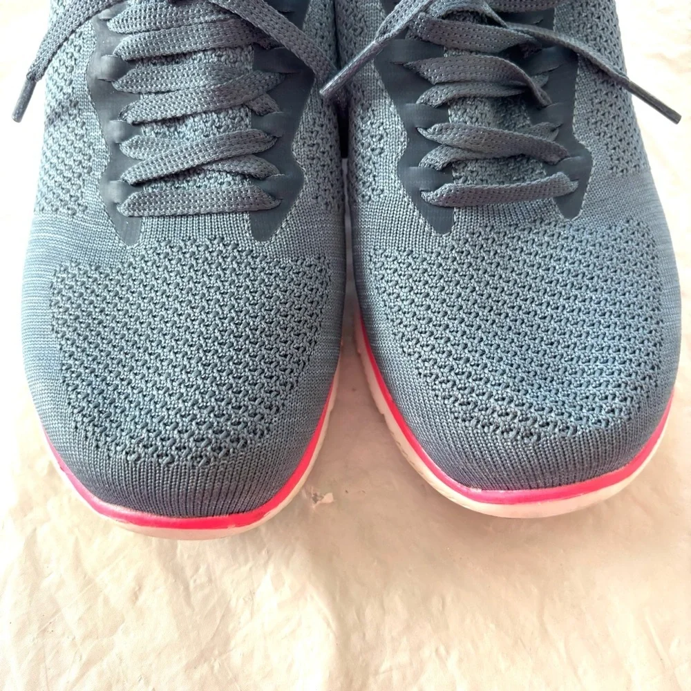 Skechers Flex Appeal 2.0 Stretch Knit Slip-On Sneakers blue pink SZ 6.5 Worn 1X